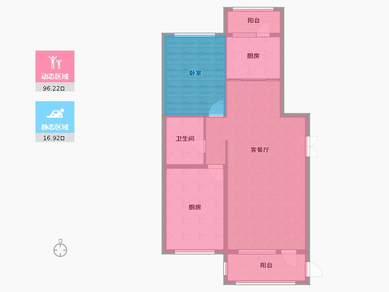 黑龙江省-佳木斯市-万公馆-103.12-户型库-动静分区