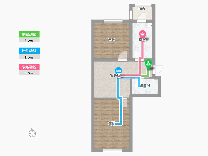 黑龙江省-哈尔滨市-融创公园壹号-45.88-户型库-动静线