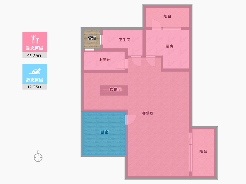 辽宁省-大连市-青澜山-97.50-户型库-动静分区