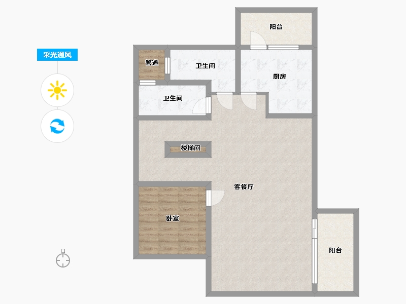 辽宁省-大连市-青澜山-97.50-户型库-采光通风