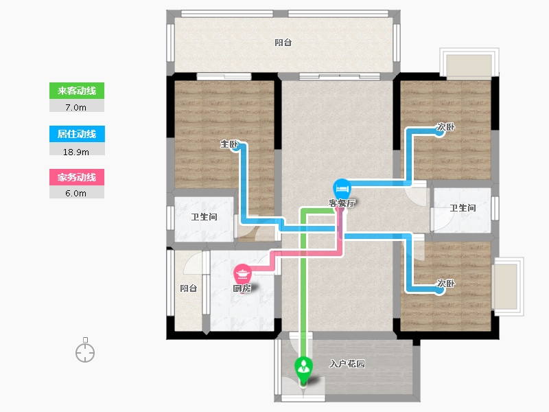 四川省-泸州市-恒信·凯旋城-107.38-户型库-动静线