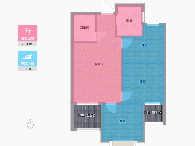 山西省-太原市-天朗美域-61.84-户型库-动静分区