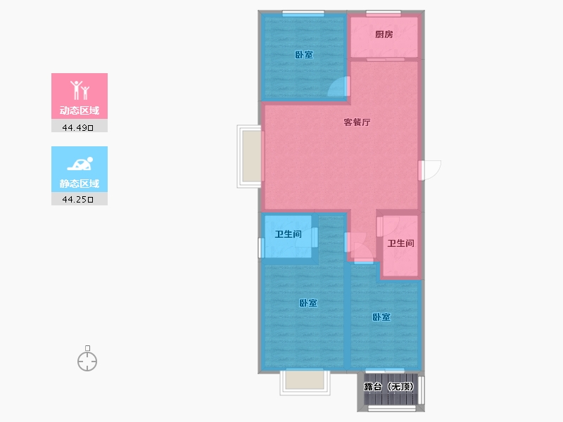 山西省-太原市-天朗美域-81.60-户型库-动静分区