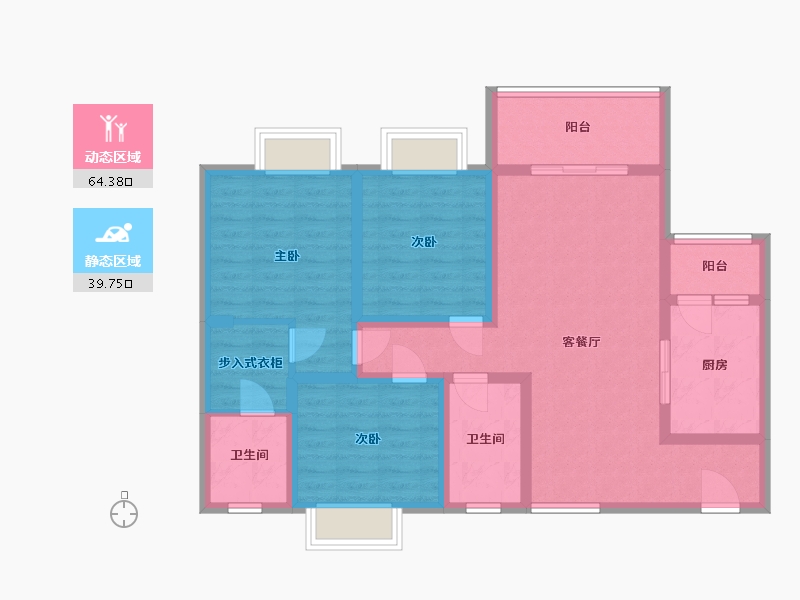 四川省-雅安市-上东阳光-91.47-户型库-动静分区