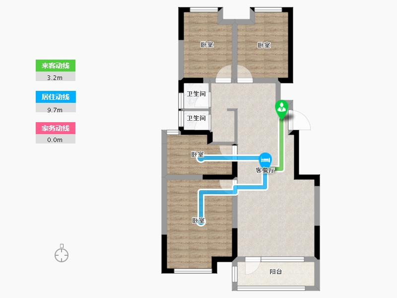 河北省-邢台市-华年里（九璟台）-78.32-户型库-动静线