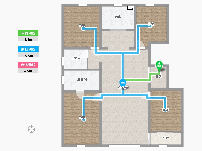 内蒙古自治区-赤峰市-中天桃花源-123.07-户型库-动静线