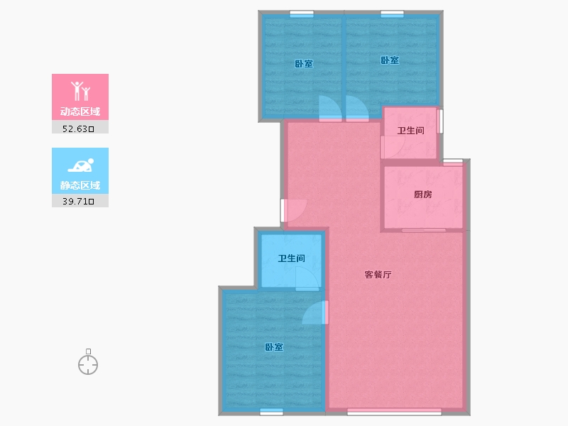 内蒙古自治区-赤峰市-中天桃花源-83.50-户型库-动静分区