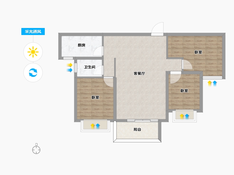 河北省-邢台市-襄政朗月-81.83-户型库-采光通风