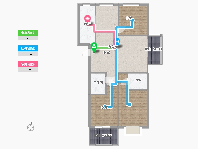 山西省-太原市-天朗美域-94.42-户型库-动静线