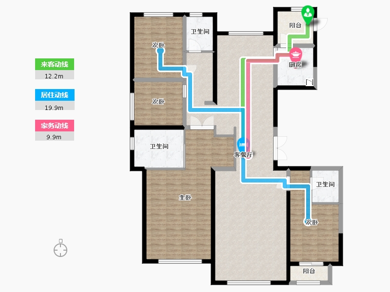 河北省-廊坊市-俪景嘉园-159.48-户型库-动静线