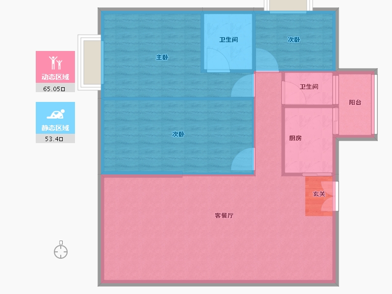 云南省-曲靖市-紫金新景-109.00-户型库-动静分区