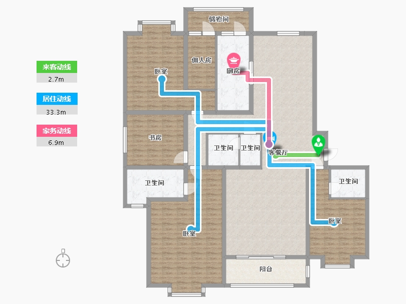 内蒙古自治区-呼和浩特市-巨华·巨海城八区-201.80-户型库-动静线