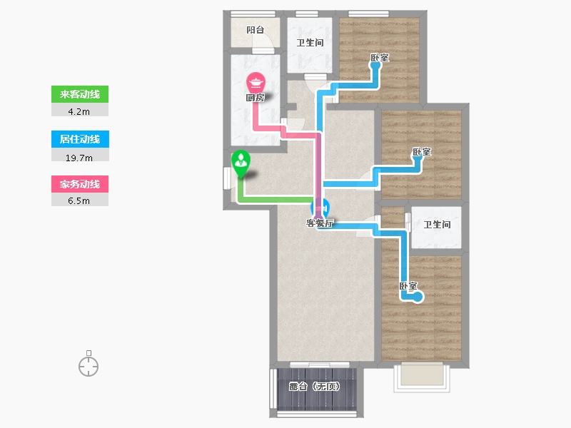 山西省-太原市-天朗美域-85.39-户型库-动静线