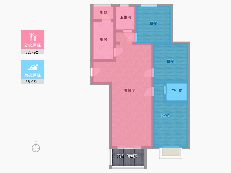 山西省-太原市-天朗美域-85.39-户型库-动静分区