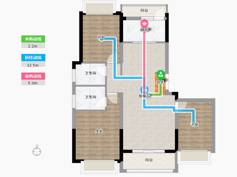 云南省-曲靖市-安厦名品里-87.87-户型库-动静线