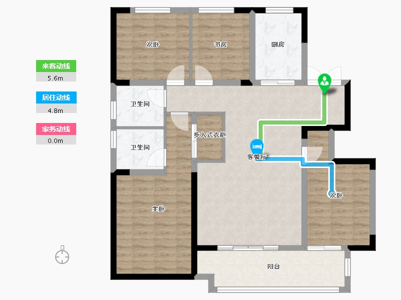 山西省-临汾市-荣盛·锦绣学府-109.27-户型库-动静线