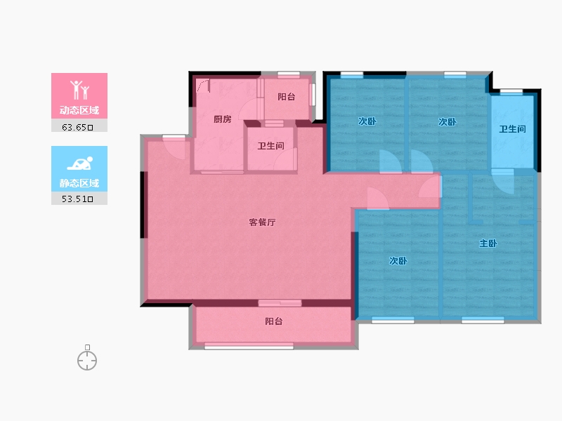 四川省-资阳市-花样年花郡-105.15-户型库-动静分区