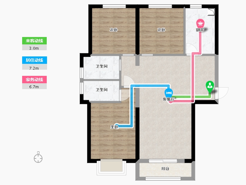 河北省-廊坊市-俪景嘉园-81.47-户型库-动静线