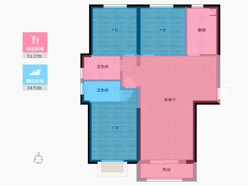 河北省-廊坊市-俪景嘉园-81.47-户型库-动静分区