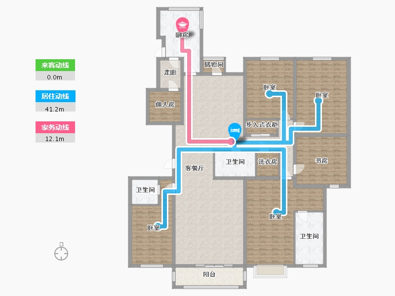 内蒙古自治区-呼和浩特市-巨华·巨海城八区-240.25-户型库-动静线