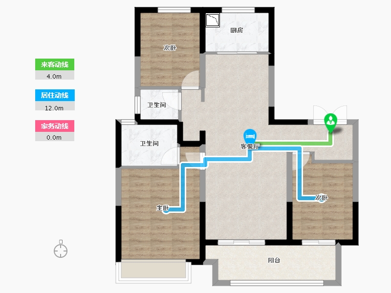 山西省-临汾市-荣盛·锦绣学府-91.47-户型库-动静线