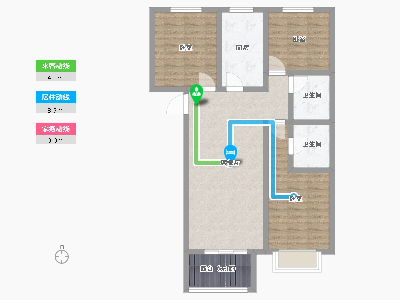 山西省-太原市-天朗美域-78.64-户型库-动静线