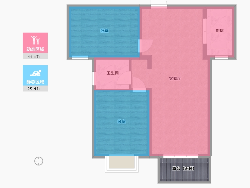 山西省-太原市-天朗美域-66.69-户型库-动静分区