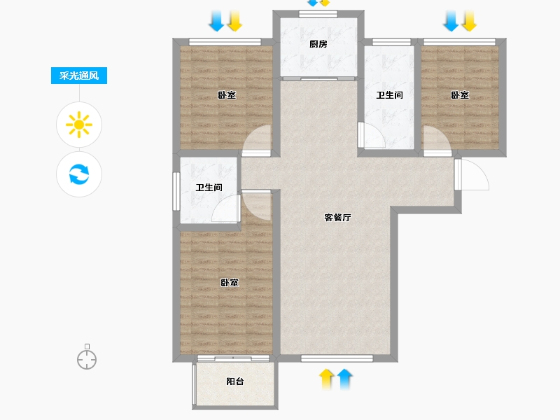 山西省-太原市-君睿府-100.00-户型库-采光通风