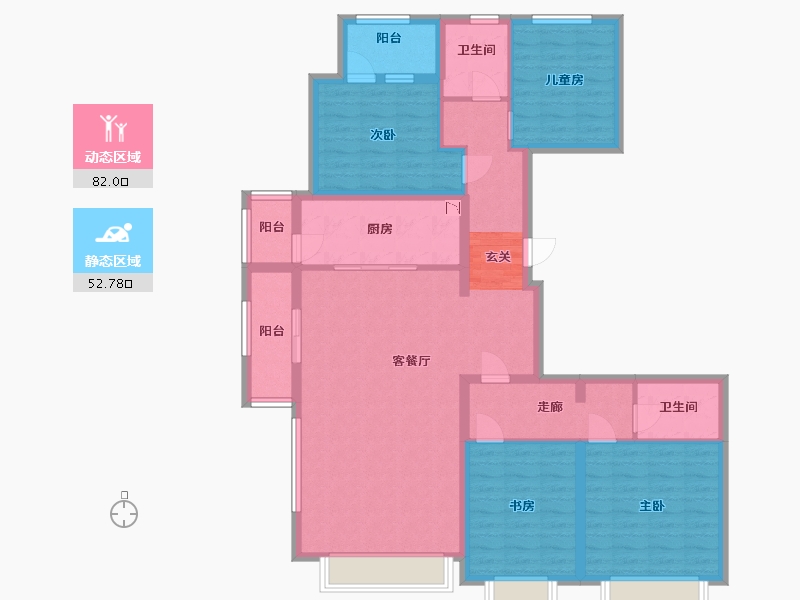 河北省-廊坊市-万科翡翠华章-120.00-户型库-动静分区