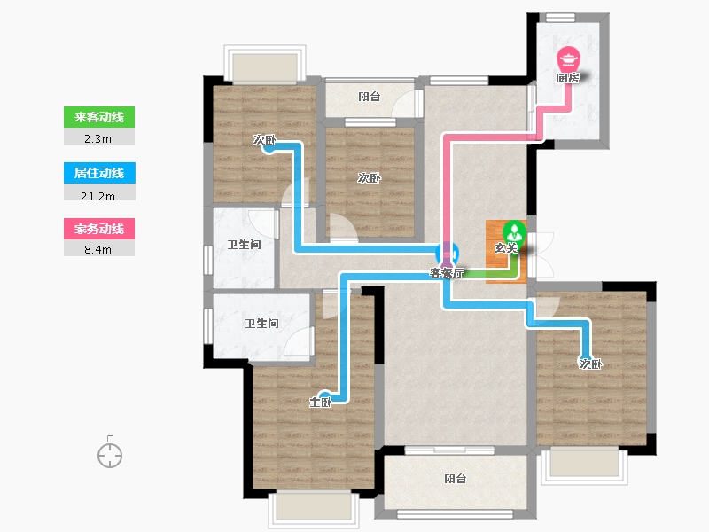 云南省-曲靖市-安厦名品里-108.67-户型库-动静线