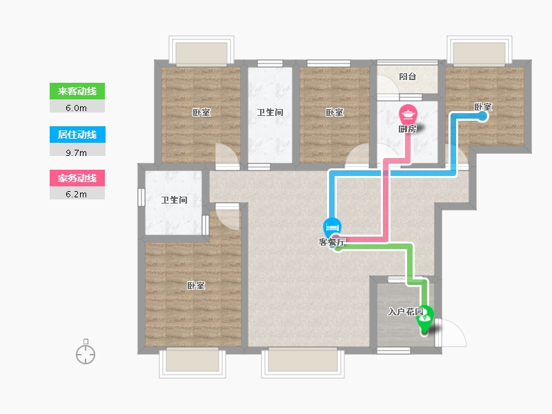 云南省-昆明市-锦康富春御园-99.96-户型库-动静线