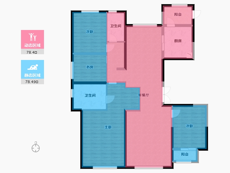 河北省-廊坊市-俪景嘉园-141.25-户型库-动静分区