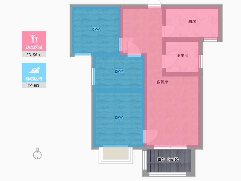 山西省-太原市-天朗美域-54.27-户型库-动静分区