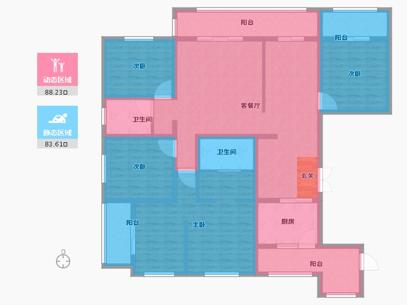 云南省-曲靖市-如意湖畔幸福城-153.01-户型库-动静分区