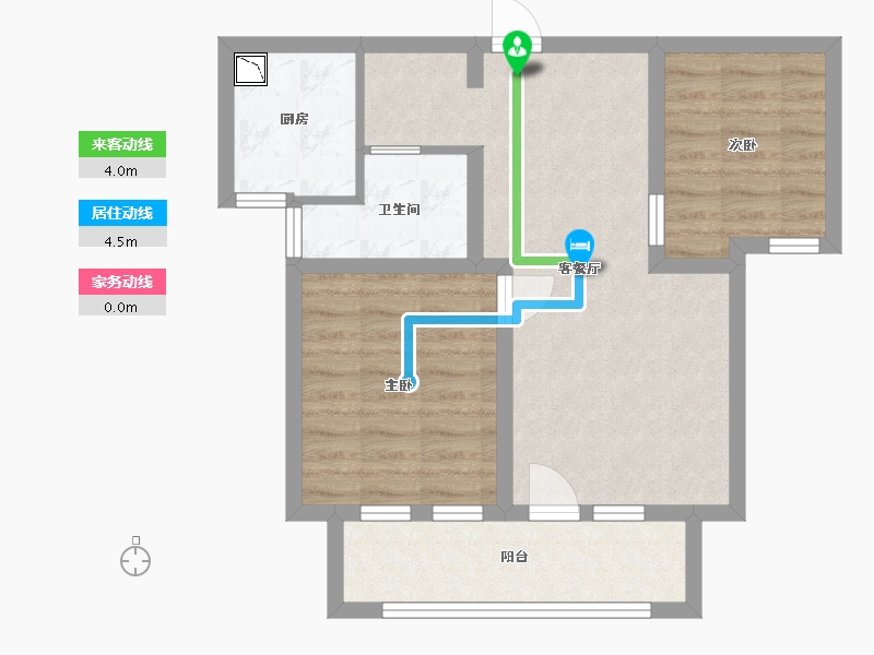 河北省-廊坊市-阿尔卡迪亚廊坊大学城-61.60-户型库-动静线