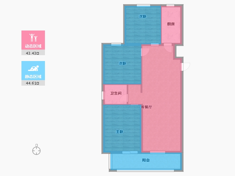 河北省-廊坊市-荣盛·花语璟园-79.20-户型库-动静分区