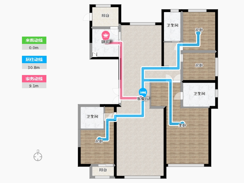 河北省-廊坊市-俪景嘉园-171.09-户型库-动静线