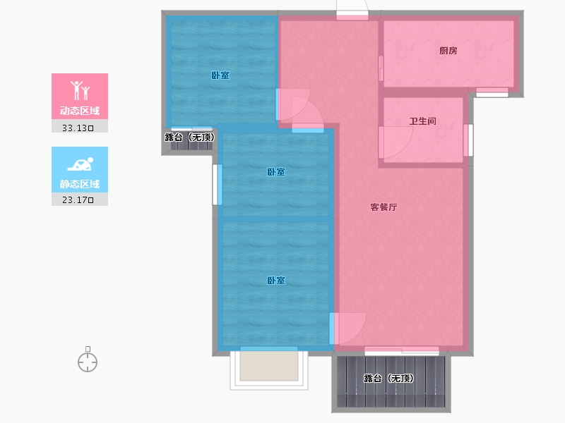 山西省-太原市-天朗美域-53.95-户型库-动静分区