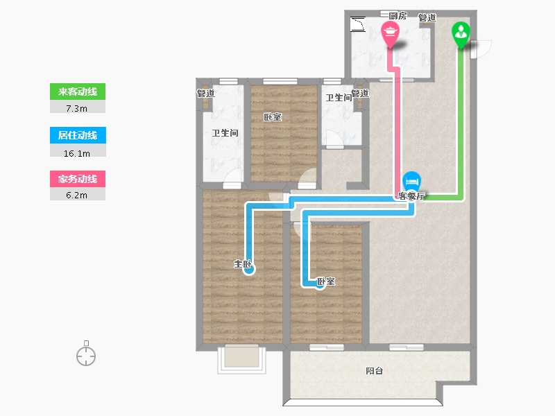 山西省-太原市-太原绿地新里城-111.00-户型库-动静线