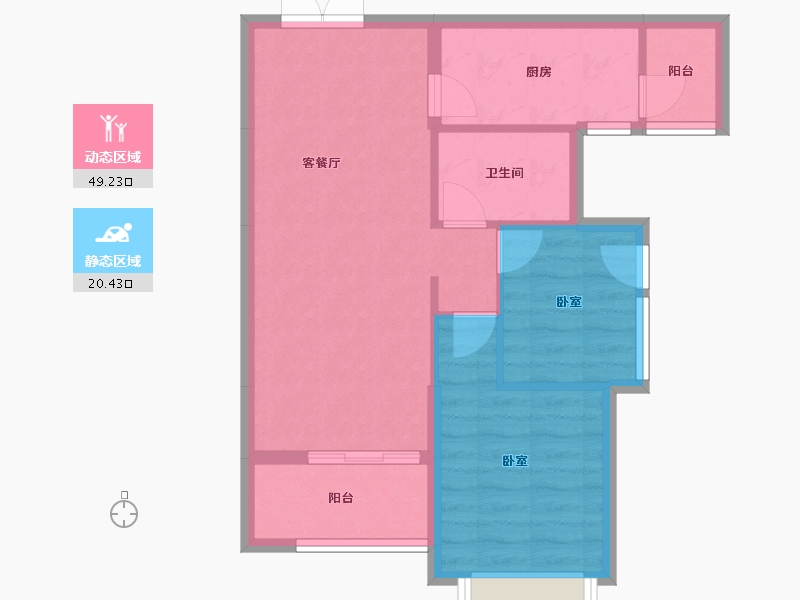 河北省-邢台市-恒大山水城-62.76-户型库-动静分区