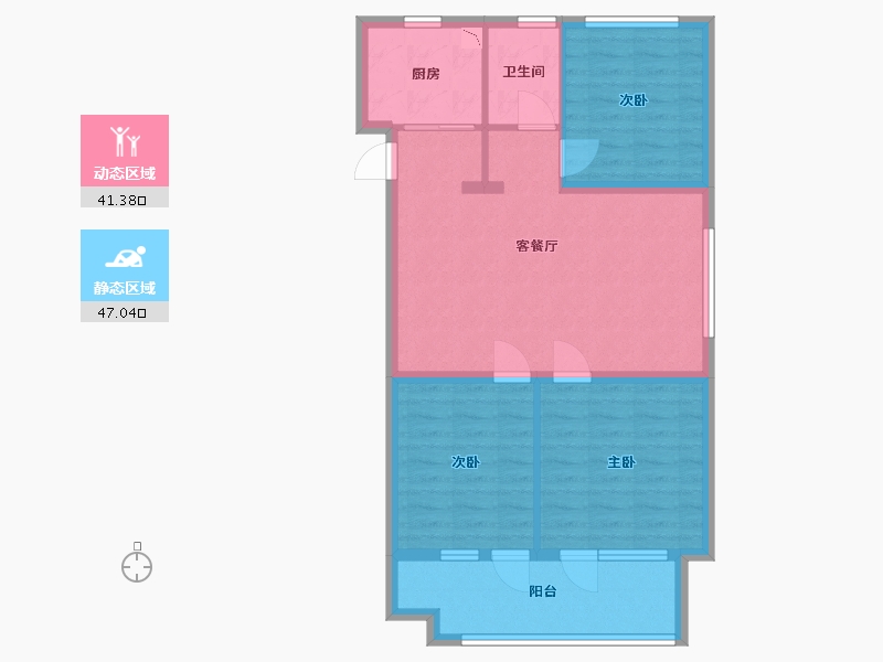 河北省-廊坊市-荣盛阿尔卡迪亚香河花语城-79.19-户型库-动静分区