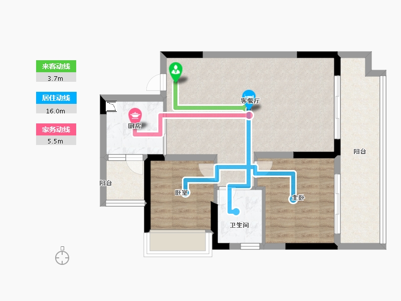 贵州省-遵义市-遵义理想城-66.30-户型库-动静线