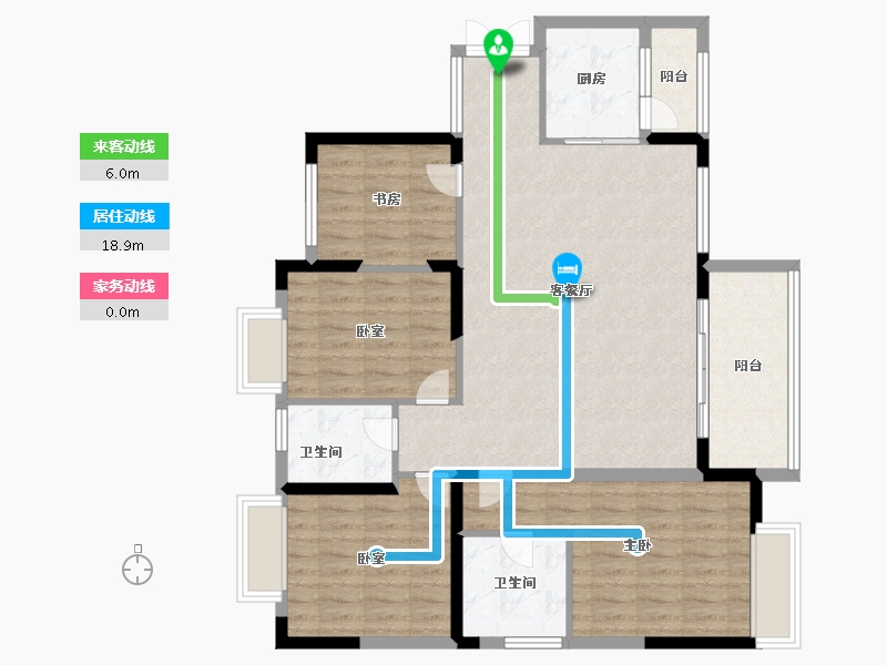 贵州省-遵义市-遵义理想城-108.80-户型库-动静线