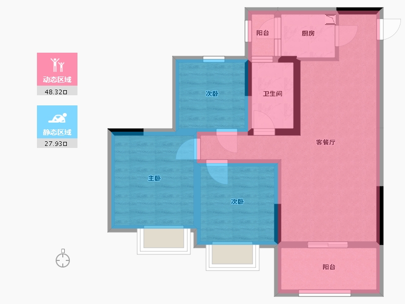 四川省-资阳市-恒信荣廷-66.37-户型库-动静分区