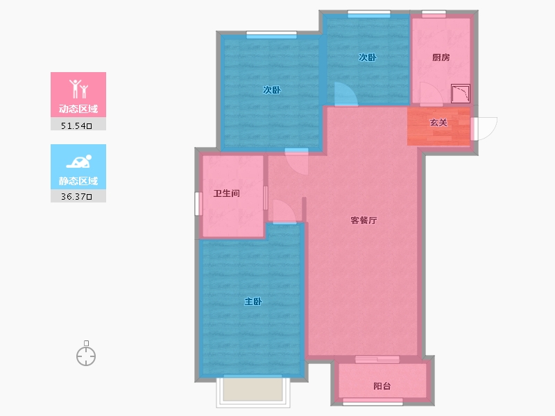 河北省-廊坊市-中建和悦国际-78.40-户型库-动静分区