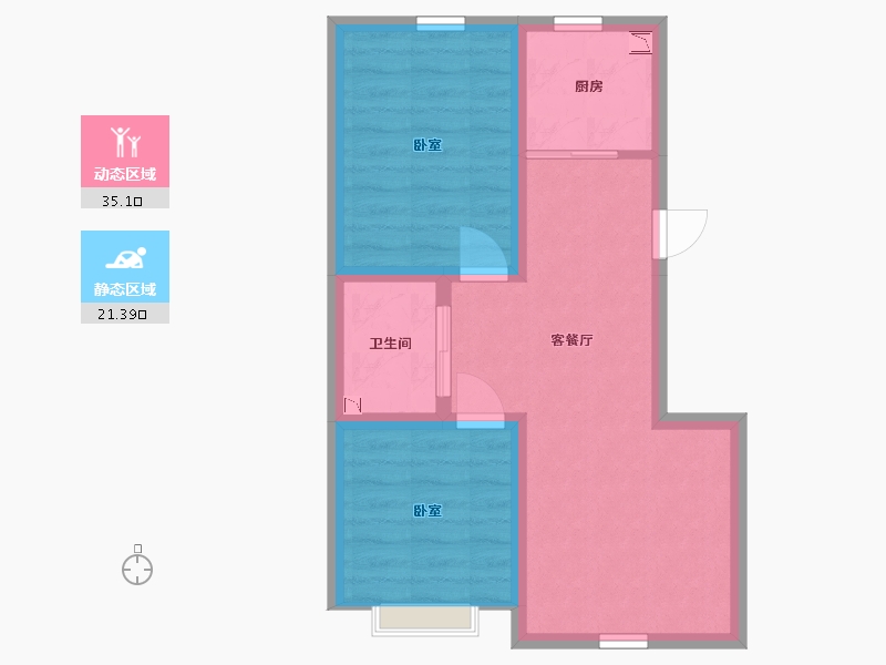 内蒙古自治区-通辽市-大悦新城-49.81-户型库-动静分区