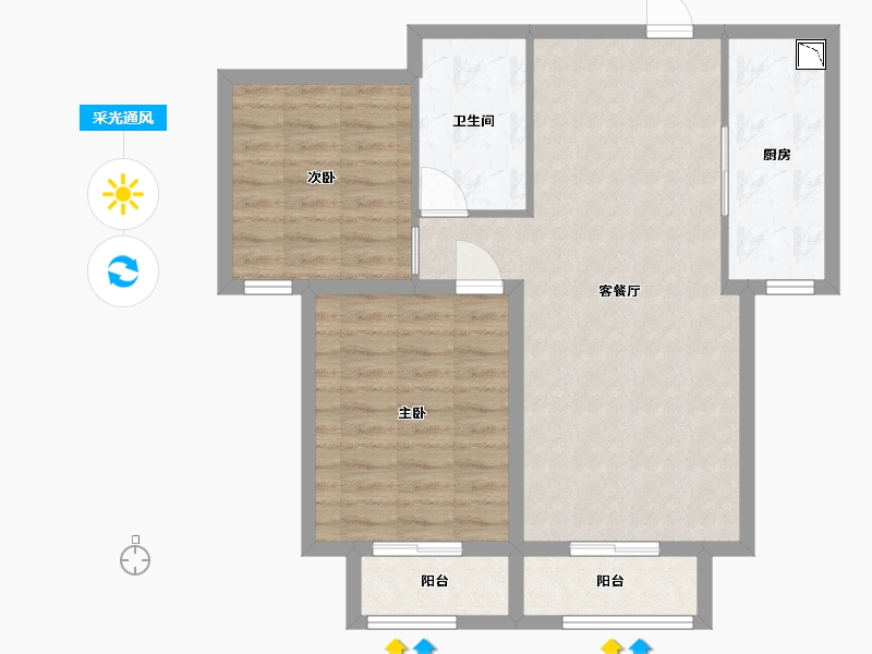 河北省-廊坊市-中建和悦国际-75.99-户型库-采光通风