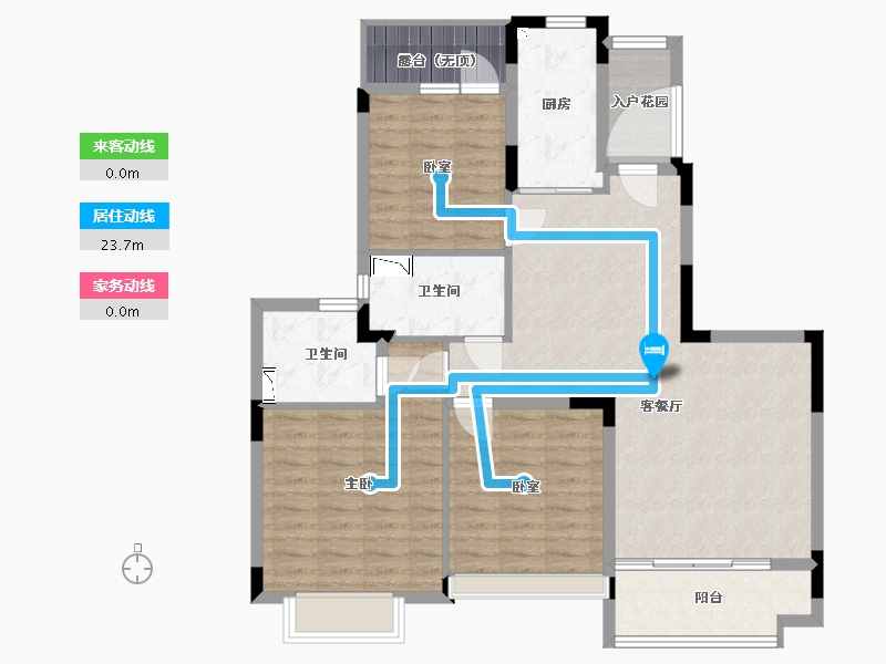 辽宁省-沈阳市-沈抚恒大养生谷-102.01-户型库-动静线