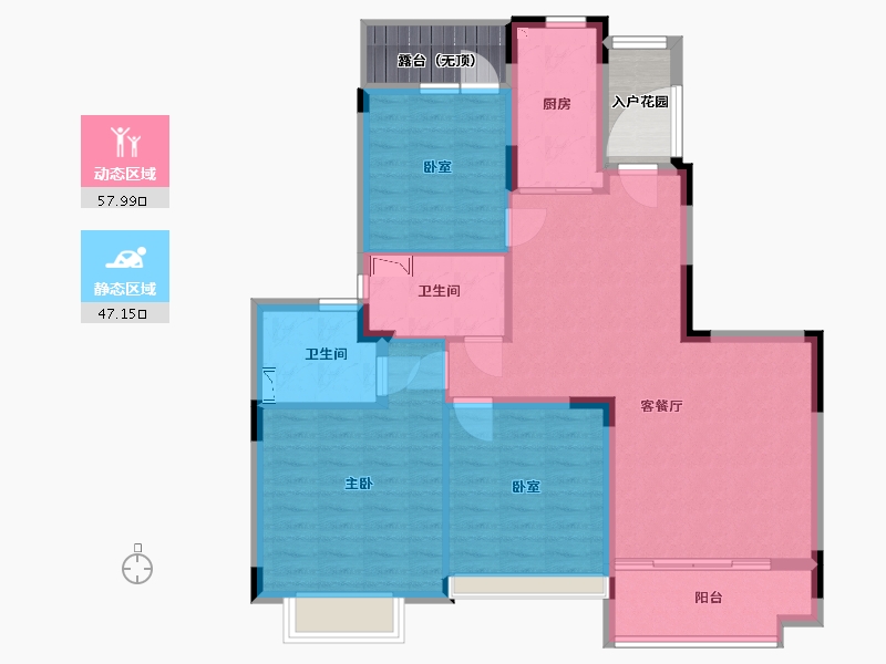 辽宁省-沈阳市-沈抚恒大养生谷-102.01-户型库-动静分区