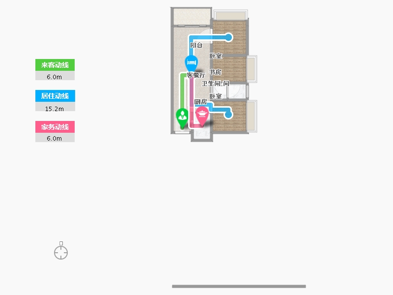 云南省-昆明市-金泰国际Ⅲ期名门-82.30-户型库-动静线